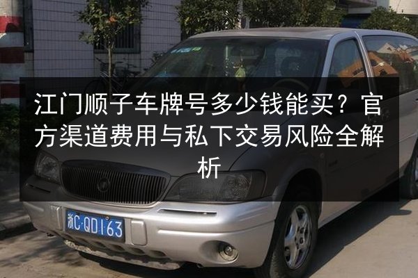江门顺子车牌号多少钱能买？官方渠道费用与私下交易风险全解析 第3张