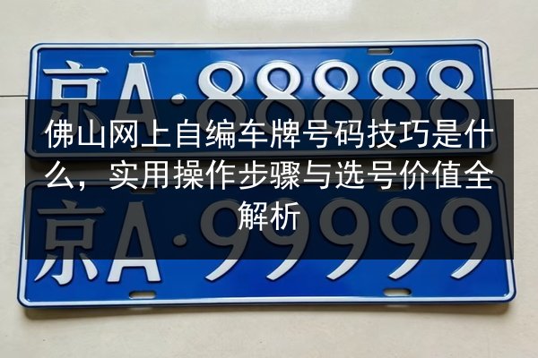 佛山网上自编车牌号码技巧是什么,实用操作步骤与选号价值全解析 第2张 佛山网上自编车牌号码技巧是什么,实用操作步骤与选号价值全解析 第2张