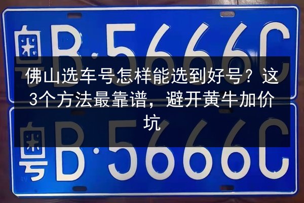 佛山选车号怎样能选到好号?这3个方法最靠谱,避开黄牛加价坑 第3张 佛山选车号怎样能选到好号?这3个方法最靠谱,避开黄牛加价坑 第3张