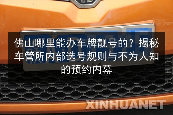 佛山哪里能办车牌靓号的?揭秘车管所内部选号规则与不为人知的预约内幕 第3张 佛山哪里能办车牌靓号的?揭秘车管所内部选号规则与不为人知的预约内幕 第3张