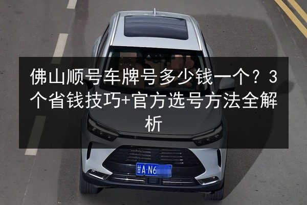 佛山顺号车牌号多少钱一个?3个省钱技巧+官方选号方法全解析 第3张 佛山顺号车牌号多少钱一个?3个省钱技巧+官方选号方法全解析 第3张