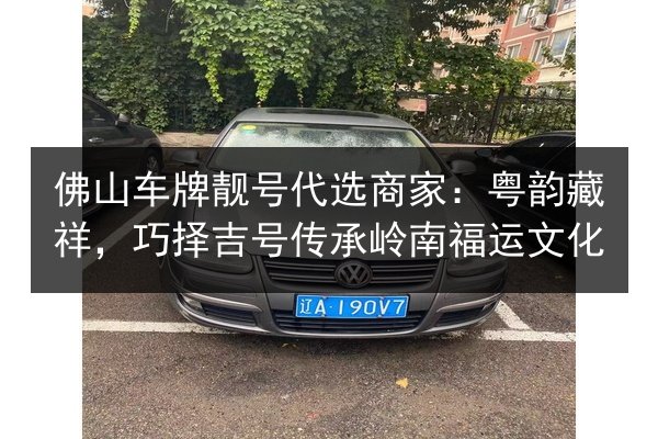 佛山车牌靓号代选商家:粤韵藏祥,巧择吉号传承岭南福运文化 第2张 佛山车牌靓号代选商家:粤韵藏祥,巧择吉号传承岭南福运文化 第2张