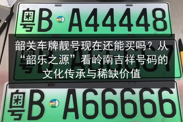 韶关车牌靓号现在还能买吗？从“韶乐之源”看岭南吉祥号码的文化传承与稀缺价值 第2张
