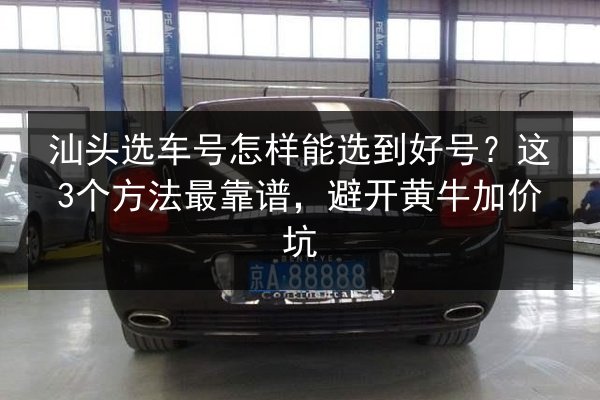 汕头选车号怎样能选到好号？这3个方法最靠谱，避开黄牛加价坑