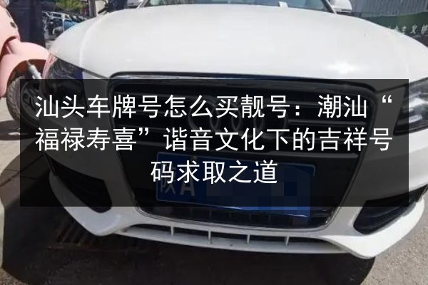 汕头车牌号怎么买靓号：潮汕“福禄寿喜”谐音文化下的吉祥号码求取之道 第2张