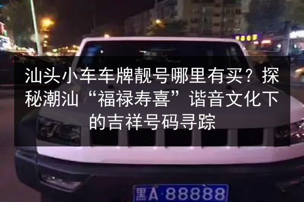 汕头小车车牌靓号哪里有买？探秘潮汕“福禄寿喜”谐音文化下的吉祥号码寻踪 第2张
