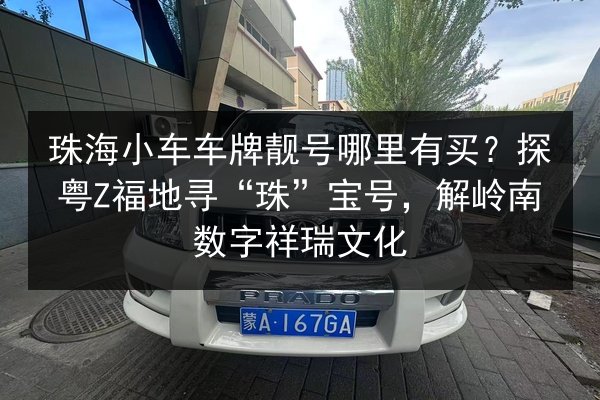 珠海小车车牌靓号哪里有买？探粤Z福地寻“珠”宝号，解岭南数字祥瑞文化