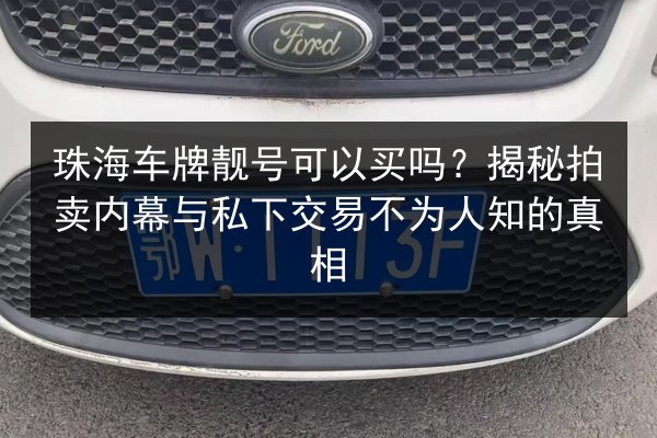 珠海车牌靓号可以买吗?揭秘拍卖内幕与私下交易不为人知的真相 第2张 珠海车牌靓号可以买吗?揭秘拍卖内幕与私下交易不为人知的真相 第2张