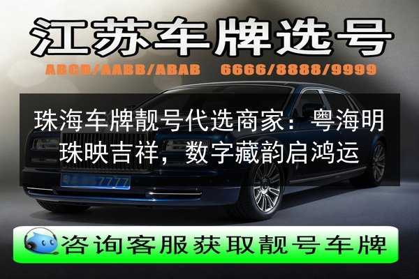 珠海车牌靓号代选商家：粤海明珠映吉祥，数字藏韵启鸿运 第3张