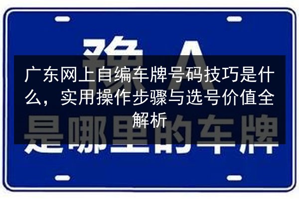 广东网上自编车牌号码技巧是什么,实用操作步骤与选号价值全解析 第2张 广东网上自编车牌号码技巧是什么,实用操作步骤与选号价值全解析 第2张