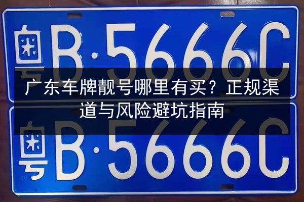 广东车牌靓号哪里有买？正规渠道与风险避坑指南 第3张