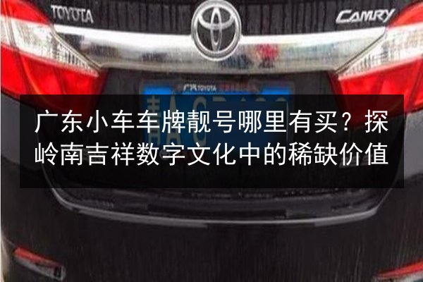 广东小车车牌靓号哪里有买？探岭南吉祥数字文化中的稀缺价值 第2张