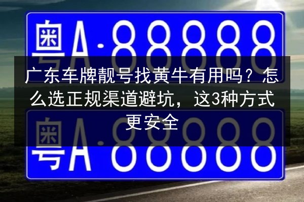 广东车牌靓号找黄牛有用吗？怎么选正规渠道避坑，这3种方式更安全 第3张