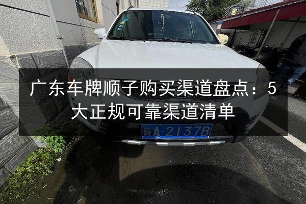 广东车牌顺子购买渠道盘点：5大正规可靠渠道清单 第2张