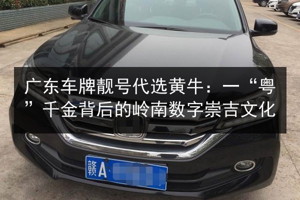 广东车牌靓号代选黄牛：一“粤”千金背后的岭南数字崇吉文化 第3张