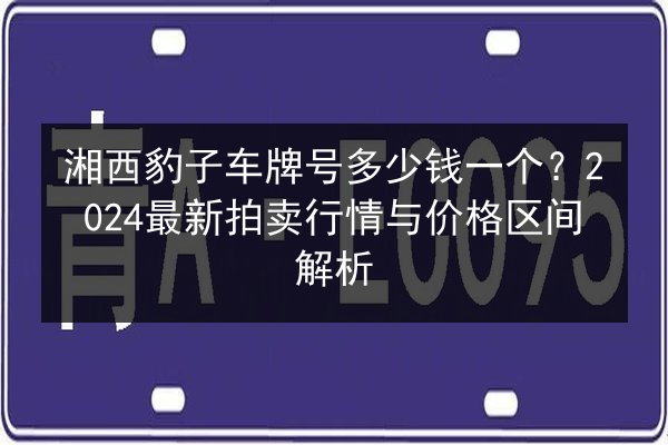 湘西豹子车牌号多少钱一个?2024最新拍卖行情与价格区间解析 第3张 湘西豹子车牌号多少钱一个?2024最新拍卖行情与价格区间解析 第3张