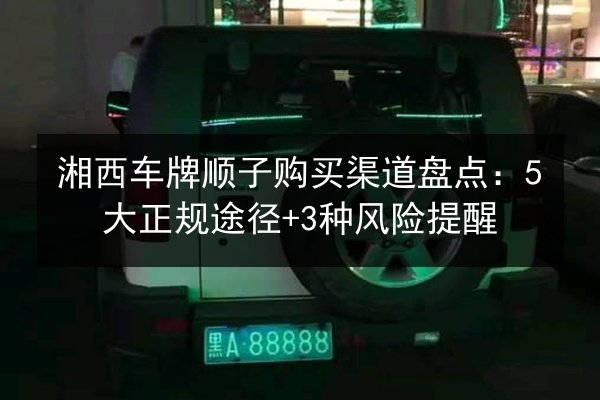 湘西车牌顺子购买渠道盘点:5大正规途径+3种风险提醒 第2张 湘西车牌顺子购买渠道盘点:5大正规途径+3种风险提醒 第2张