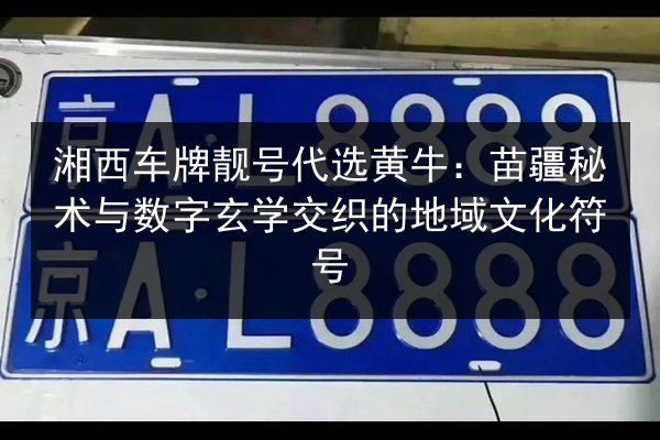 湘西车牌靓号代选黄牛：苗疆秘术与数字玄学交织的地域文化符号 第2张