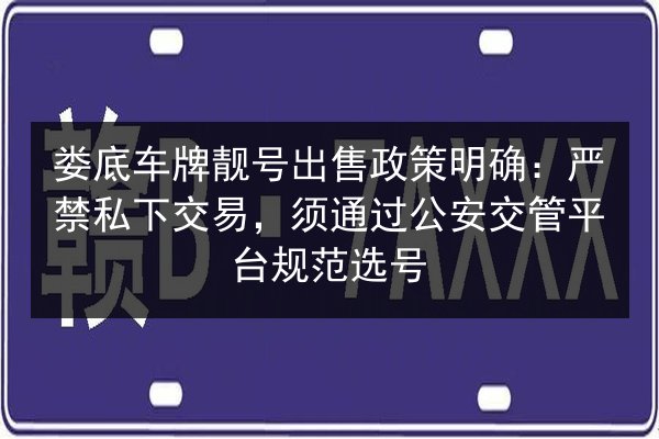 娄底车牌靓号出售政策明确:严禁私下交易,须通过公安交管平台规范选号 第3张 娄底车牌靓号出售政策明确:严禁私下交易,须通过公安交管平台规范选号 第3张