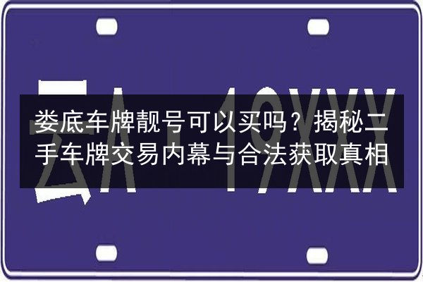 娄底车牌靓号可以买吗?揭秘二手车牌交易内幕与合法获取真相 第2张 娄底车牌靓号可以买吗?揭秘二手车牌交易内幕与合法获取真相 第2张