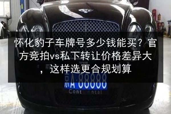 怀化豹子车牌号多少钱能买？官方竞拍vs私下转让价格差异大，这样选更合规划算 第3张