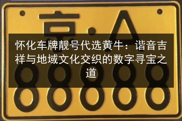 怀化车牌靓号代选黄牛:谐音吉祥与地域文化交织的数字寻宝之道 第2张 怀化车牌靓号代选黄牛:谐音吉祥与地域文化交织的数字寻宝之道 第2张