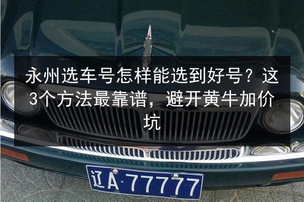 永州选车号怎样能选到好号？这3个方法最靠谱，避开黄牛加价坑 第1张