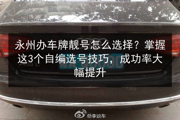 永州办车牌靓号怎么选择?掌握这3个自编选号技巧,成功率大幅提升 第2张 永州办车牌靓号怎么选择?掌握这3个自编选号技巧,成功率大幅提升 第2张