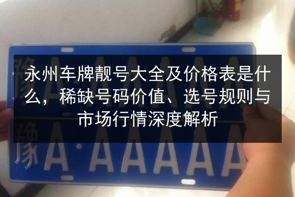 永州车牌靓号大全及价格表是什么，稀缺号码价值、选号规则与市场行情深度解析 第2张