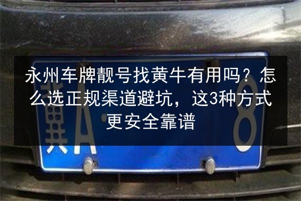 永州车牌靓号找黄牛有用吗？怎么选正规渠道避坑，这3种方式更安全靠谱 第3张