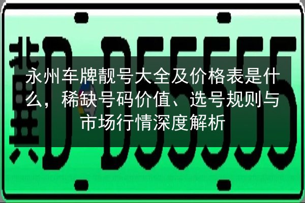 永州车牌靓号大全及价格表是什么，稀缺号码价值、选号规则与市场行情深度解析 第3张