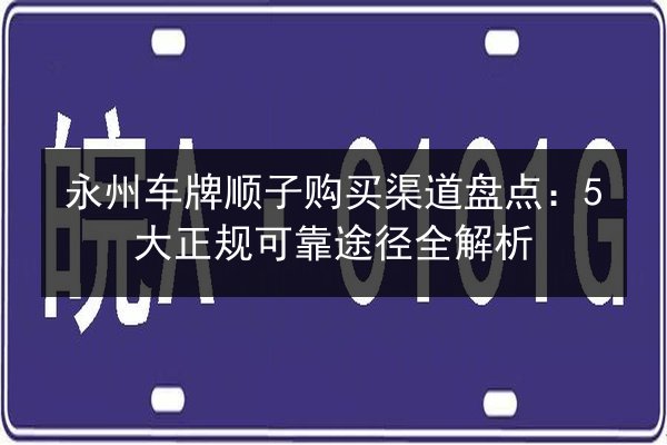 永州车牌顺子购买渠道盘点:5大正规可靠途径全解析 第2张 永州车牌顺子购买渠道盘点:5大正规可靠途径全解析 第2张