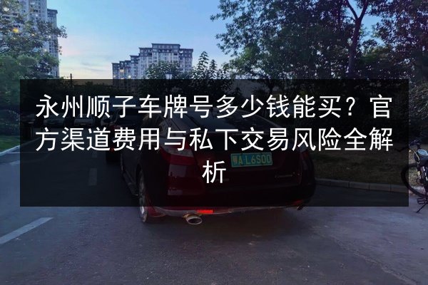 永州顺子车牌号多少钱能买？官方渠道费用与私下交易风险全解析 第3张