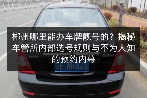 郴州哪里能办车牌靓号的?揭秘车管所内部选号规则与不为人知的预约内幕 第2张 郴州哪里能办车牌靓号的?揭秘车管所内部选号规则与不为人知的预约内幕 第2张