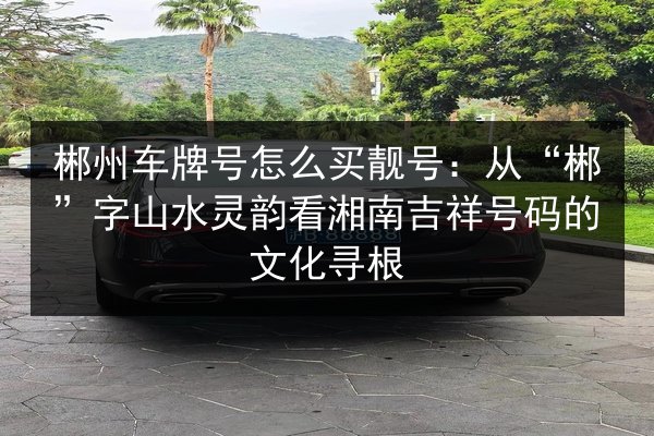 郴州车牌号怎么买靓号：从“郴”字山水灵韵看湘南吉祥号码的文化寻根 第2张