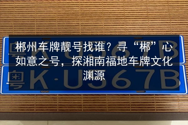 郴州车牌靓号找谁?寻“郴”心如意之号,探湘南福地车牌文化渊源 第3张 郴州车牌靓号找谁?寻“郴”心如意之号,探湘南福地车牌文化渊源 第3张
