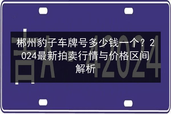 郴州豹子车牌号多少钱一个？2024最新拍卖行情与价格区间解析 第2张