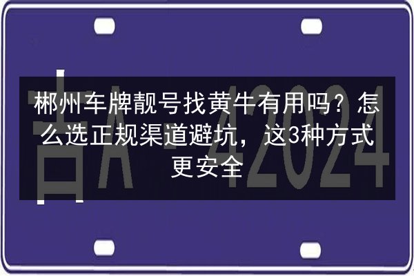 郴州车牌靓号找黄牛有用吗?怎么选正规渠道避坑,这3种方式更安全 第2张 郴州车牌靓号找黄牛有用吗?怎么选正规渠道避坑,这3种方式更安全 第2张