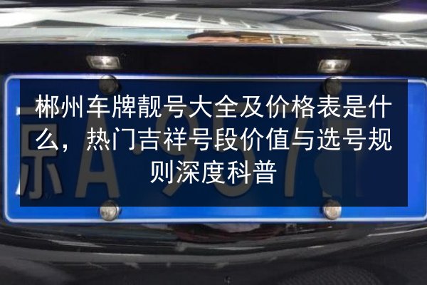 郴州车牌靓号大全及价格表是什么,热门吉祥号段价值与选号规则深度科普 第2张 郴州车牌靓号大全及价格表是什么,热门吉祥号段价值与选号规则深度科普 第2张