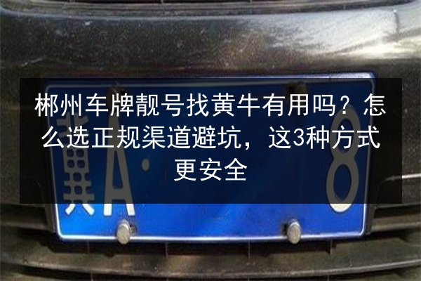 郴州车牌靓号找黄牛有用吗?怎么选正规渠道避坑,这3种方式更安全 第3张 郴州车牌靓号找黄牛有用吗?怎么选正规渠道避坑,这3种方式更安全 第3张