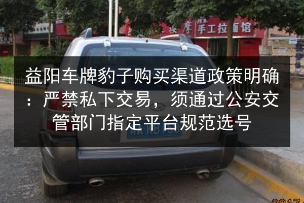 益阳车牌豹子购买渠道政策明确：严禁私下交易，须通过公安交管部门指定平台规范选号 第2张