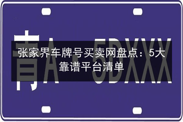 张家界车牌号买卖网盘点：5大靠谱平台清单