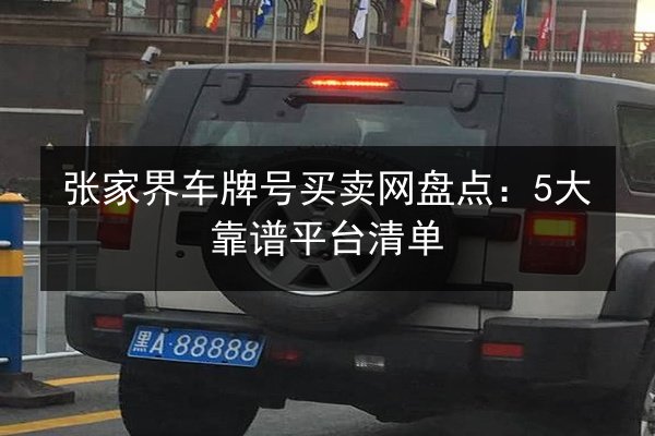 张家界车牌号买卖网盘点:5大靠谱平台清单 第2张 张家界车牌号买卖网盘点:5大靠谱平台清单 第2张