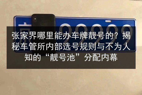 张家界哪里能办车牌靓号的?揭秘车管所内部选号规则与不为人知的“靓号池”分配内幕 第2张 张家界哪里能办车牌靓号的?揭秘车管所内部选号规则与不为人知的“靓号池”分配内幕 第2张