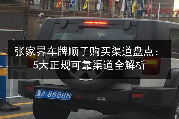 张家界车牌顺子购买渠道盘点:5大正规可靠渠道全解析 第2张 张家界车牌顺子购买渠道盘点:5大正规可靠渠道全解析 第2张