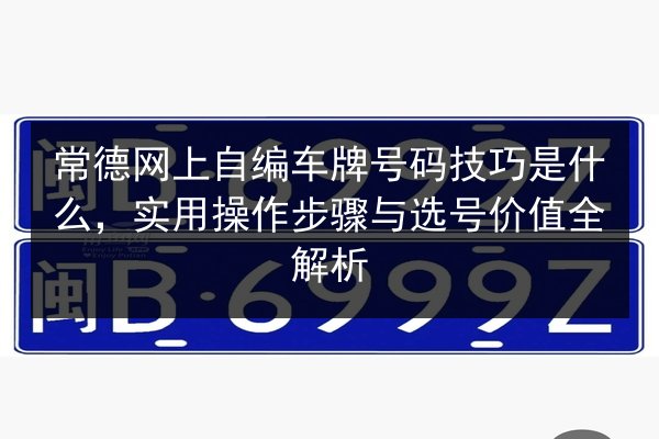 常德网上自编车牌号码技巧是什么,实用操作步骤与选号价值全解析 第2张 常德网上自编车牌号码技巧是什么,实用操作步骤与选号价值全解析 第2张