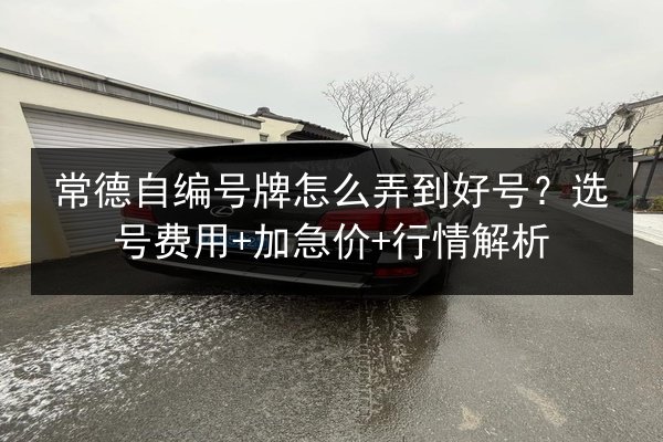 常德自编号牌怎么弄到好号?选号费用+加急价+行情解析 第3张 常德自编号牌怎么弄到好号?选号费用+加急价+行情解析 第3张