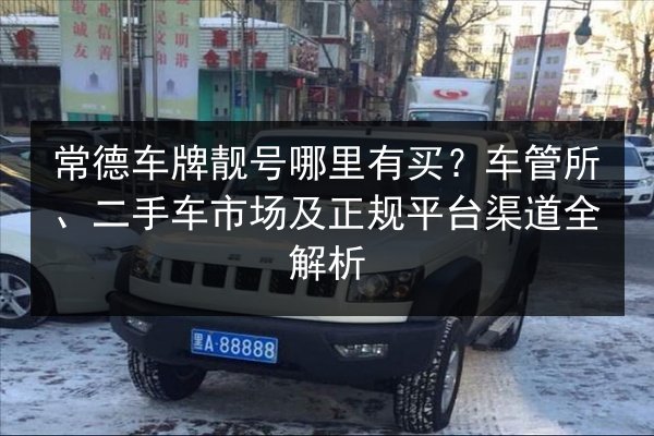 常德车牌靓号哪里有买？车管所、二手车市场及正规平台渠道全解析 第3张