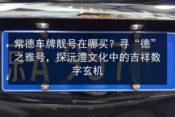 常德车牌靓号在哪买?寻“德”之雅号,探沅澧文化中的吉祥数字玄机 第2张 常德车牌靓号在哪买?寻“德”之雅号,探沅澧文化中的吉祥数字玄机 第2张