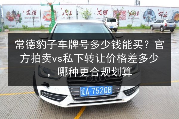 常德豹子车牌号多少钱能买?官方拍卖vs私下转让价格差多少,哪种更合规划算 第3张 常德豹子车牌号多少钱能买?官方拍卖vs私下转让价格差多少,哪种更合规划算 第3张